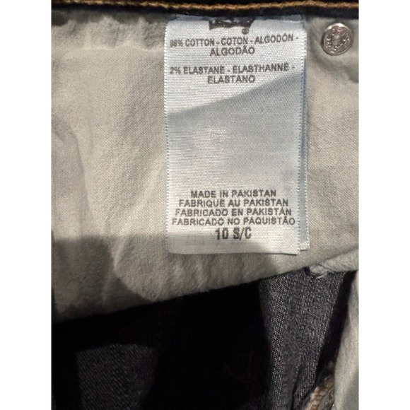 Levis Perfectly Slimming‎ 512 Bootcut Dark Wash Jeans Sz 10 - Picture 6 of 6
